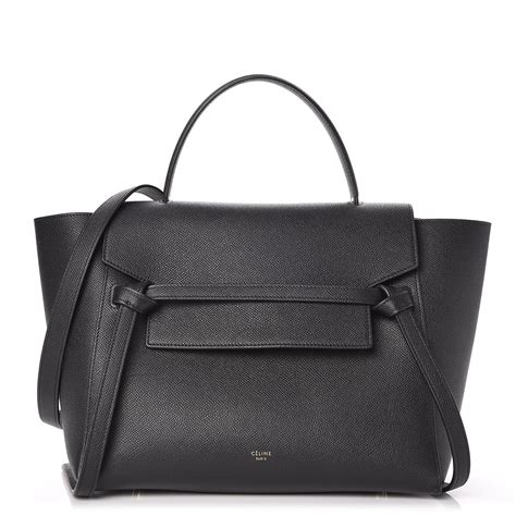 celine grained calfskin mini belt bag black|Celine grained belt bag.